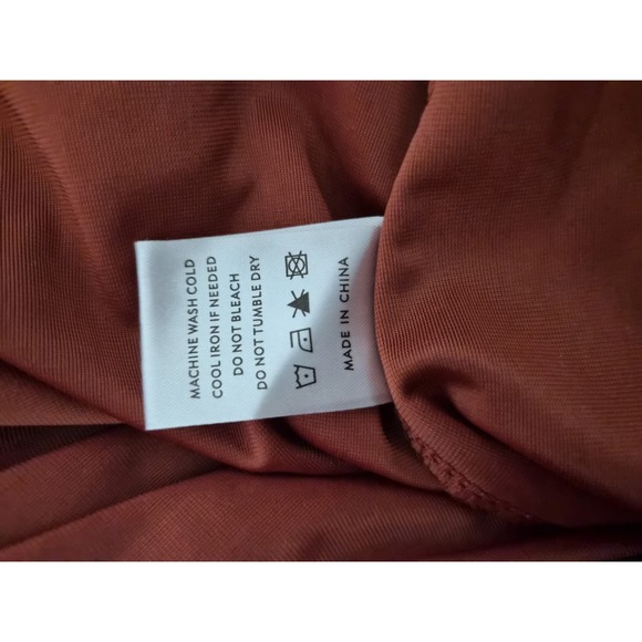 Baltic Born Velvet Wrap Maxi Dress Rust Burnt Orange Flutter Sleeve Size S - Picture 8 of 10